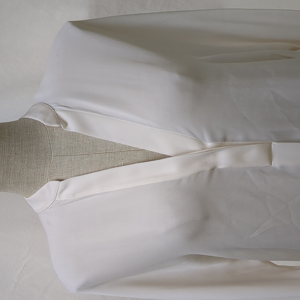 Vince Silk Banded Collar Oversized Blouse Size Small - Picture 7 of 14